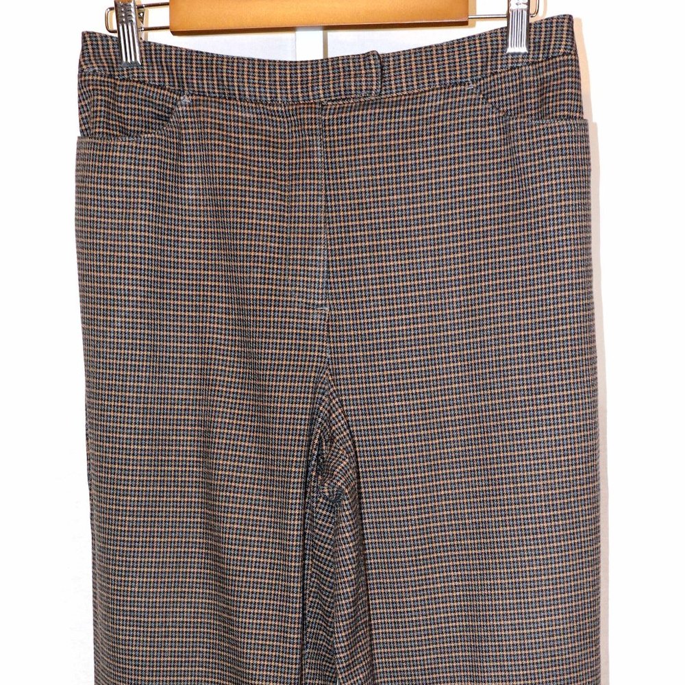 Amazing Liz Claiborne Brown Plaid Straight Leg LizSport Dress Pants Size 12P EUC